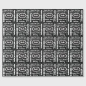 Papier Cadeau Style d'art du métro d'anniversaire | Personnalise (Plat)