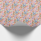 Papier Cadeau Style d'art populaire chic floral sur papier d'env (Coin)