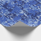 Papier Cadeau Style de camouflage de Digitals de bleu marine (Coin)