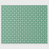 Papier Cadeau Style de courtepointe Motif 02 - Vert de forêt sur (Plat)