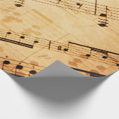 Papier Cadeau Style de feuille de musique antique 1 (Coin)