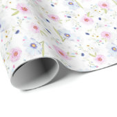 Papier Cadeau Style de fleurs (Coin rond)