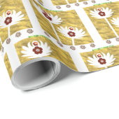 Papier Cadeau Style de fleurs éblouissant (Coin rond)
