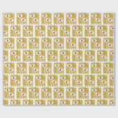 Papier Cadeau Style de fleurs éblouissant (Plat)