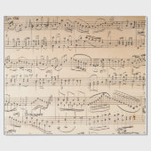 Papier Cadeau Style de partition antique 1 (Plat)