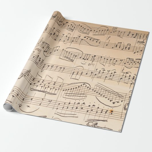 Papier Cadeau Style de partition antique 1 (Déroulé)