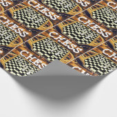 PAPIER CADEAU  STYLE DE PLATINEAU D'ÉCHECS (Coin)