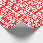 Papier Cadeau Style de surface composée Motif 02 - Blanc sur rou (Coin)