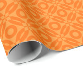 Papier Cadeau Style de surface composée Motif 02 - Orange sur or (Coin rond)