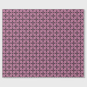 Papier Cadeau Style de surface Motif 02 - Rose sur Noir (Plat)