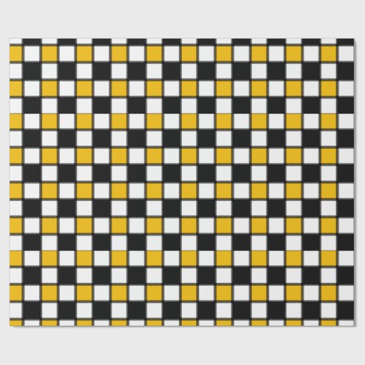 Papier Cadeau Style de tableau d'échecs (Plat)
