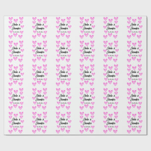 Papier Cadeau style de texte simple et blanc mariage