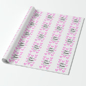 Papier Cadeau style de texte simple et blanc mariage (Déroulé)