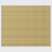 Papier Cadeau Style de toile de jute de pays rustique (Plat)