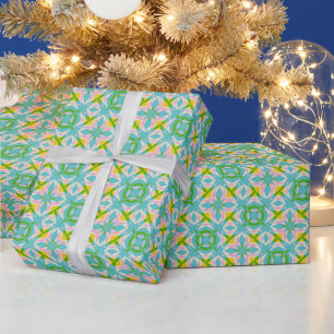 Papier Cadeau Style de vacances géométrique coloré brillant