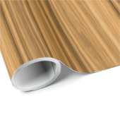 Papier Cadeau Style en bois élégant de grain (Coin rond)