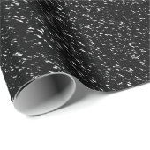 Papier Cadeau Style en pierre noir moderne - l'espace (Coin rond)