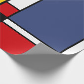 Papier Cadeau Style géométrique moderne inspiré par Mondrian (Coin)