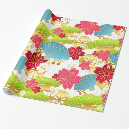 Papier Cadeau Style Giftwrap de Chiyogami (Déroulé)