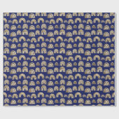 Papier Cadeau Style Glam Gold Rainbow Motif Chic Navy Blue (Plat)
