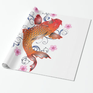 Papier Cadeau Style Koi