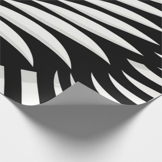 Papier Cadeau Style Leaf Zebra Stripes (Coin)