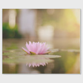 Papier Cadeau Style Lotus Flower Paysage, Zen (Plat)