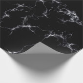 Papier Cadeau Style marbre élégant4 - Noir et blanc (Coin)