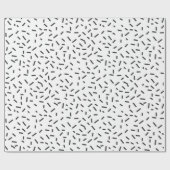 Papier Cadeau Style minimal géométrique d'abrégé sur noir de (Plat)