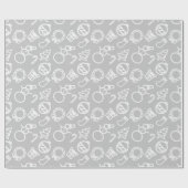 Papier Cadeau Style minimaliste Doodle Articles de Noël (Plat)