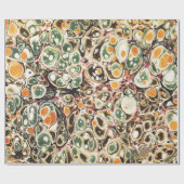 Papier Cadeau Style moderne Abstrait Sage Motif en marbre jaune (Plat)
