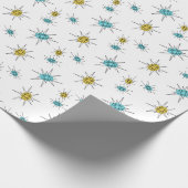 Papier Cadeau Style moderne de la moitié du siècle, Starburst (Coin)