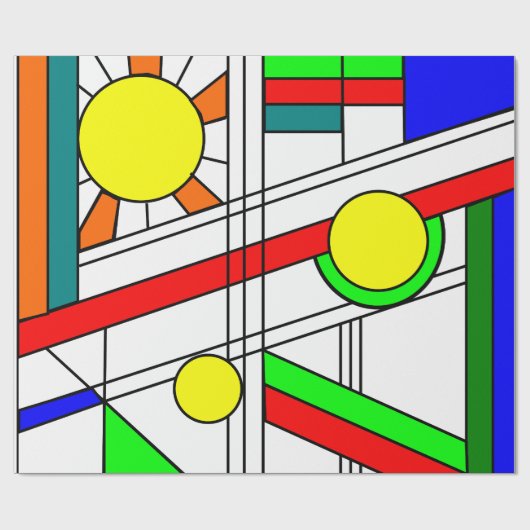 Papier Cadeau Style moderne en verre de trait (Plat)