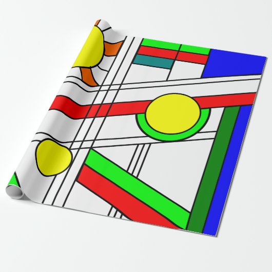 Papier Cadeau Style moderne en verre de trait (Déroulé)