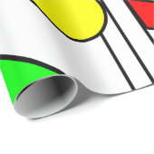 Papier Cadeau Style moderne en verre de trait (Coin rond)