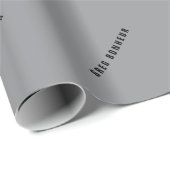 Papier Cadeau Style moderne Nom de recherche | Gris et noir (Coin rond)