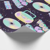 Papier Cadeau style musique 90s motif (Coin)