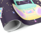 Papier Cadeau style musique 90s motif (Coin rond)