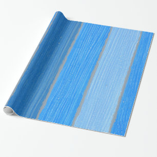 Papier Cadeau Style nautique bois peint bleu