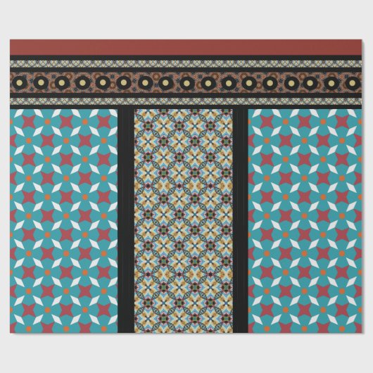 Papier Cadeau Style Patchwork mexicain 3 (Plat)
