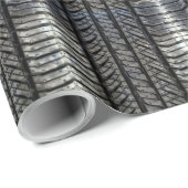 Papier Cadeau Style Pneus en caoutchouc Texture automobile (Coin rond)