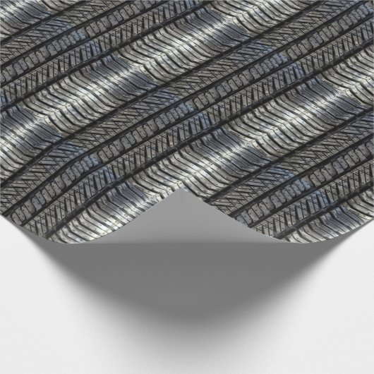 Papier Cadeau Style Pneus en caoutchouc Texture automobile (Coin)