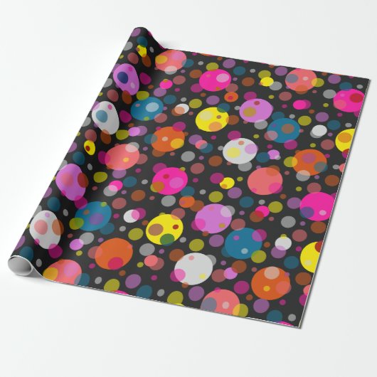 Papier Cadeau Style Pois moderne (Déroulé)