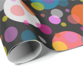 Papier Cadeau Style Pois moderne (Coin rond)