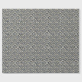 Papier Cadeau Style Rétro : Abstrait Floral sans joint (Plat)
