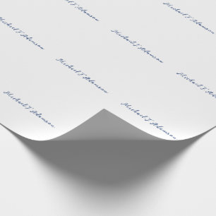 Papier Cadeau Style Rétro Élégant Simple Blanc Calligraphie