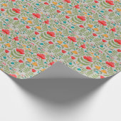 Papier Cadeau Style Tableau Floral élégant (Coin)