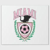 Papier Cadeau Style Varsity de football de Miami (Plat)