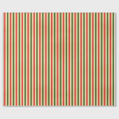 Papier Cadeau Style vintage Grandes rouges et vertes (Plat)