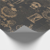 Papier Cadeau Style Vintage noir (Coin)